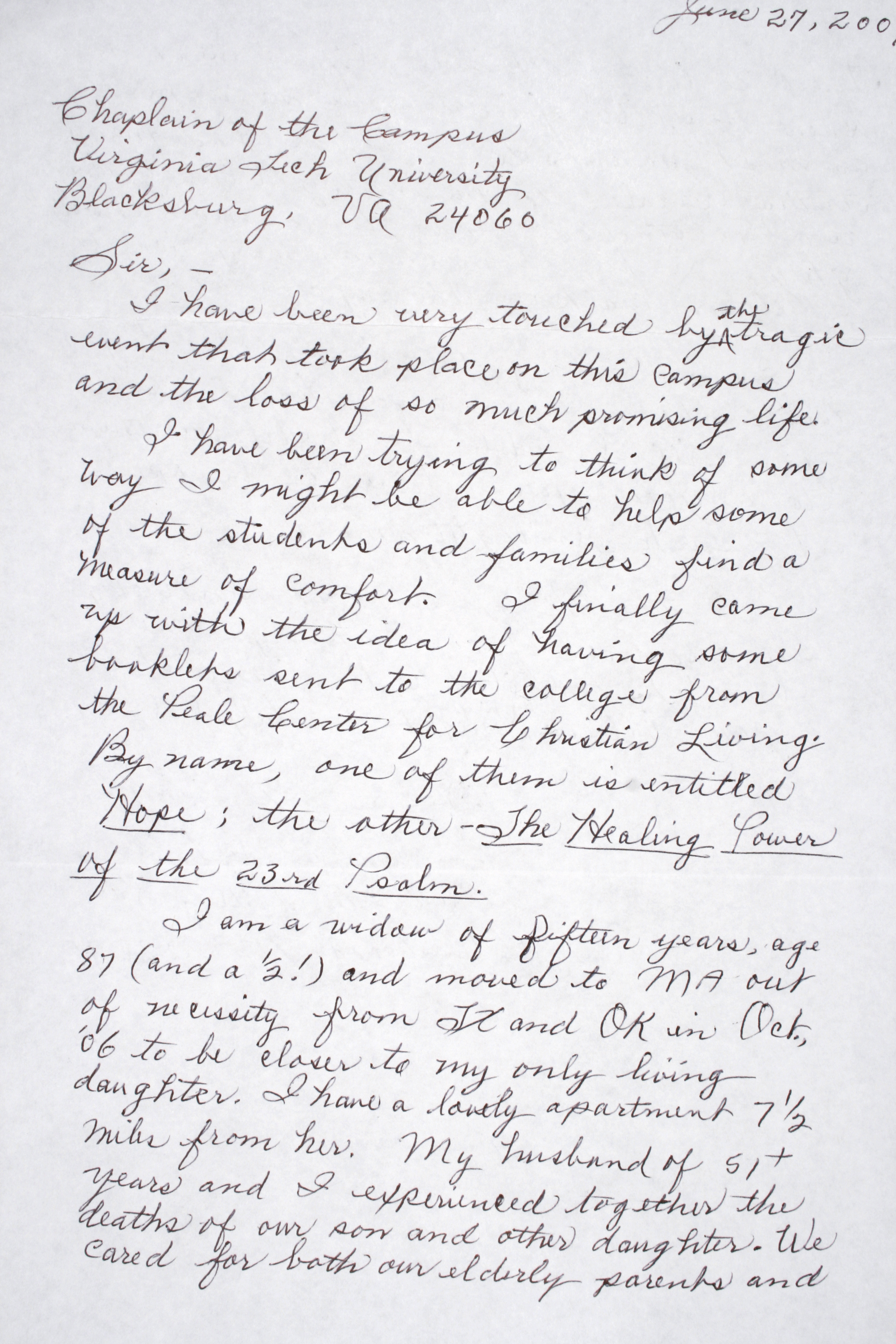 Formal Handwritten Letter Format from vtechworks.lib.vt.edu