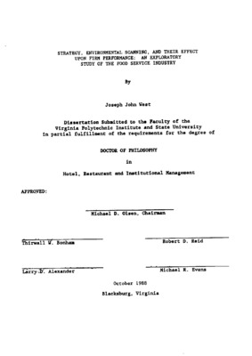dissertation topics in hospitality management Thumbnail