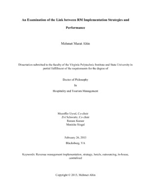 dissertation topics in hospitality management Thumbnail